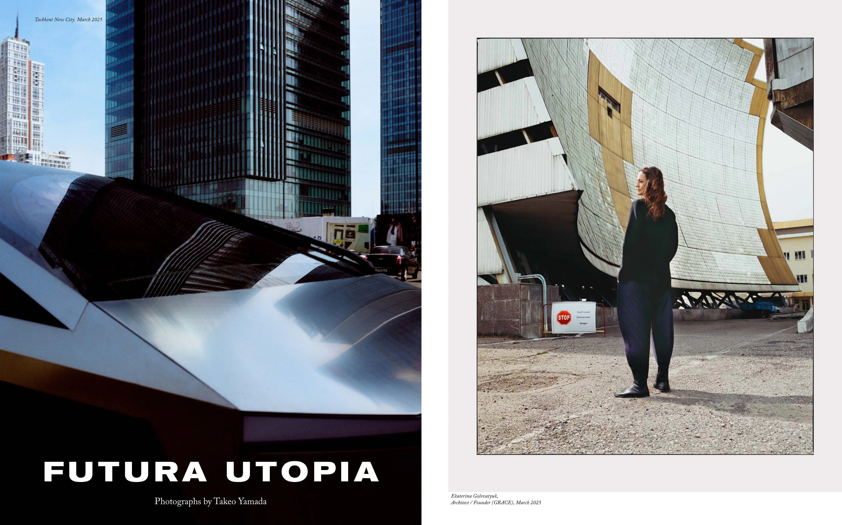 Esquire Japan: Futura Utopia editorial photographed in Uzbekistan